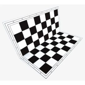 чорная пластиковая доска для шахмат