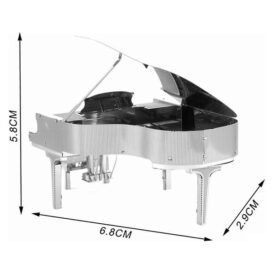 размер модели металлического 3д конструктора рояля