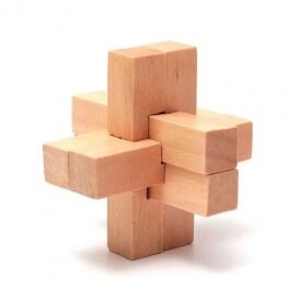 деревянная мини головоломка крест
