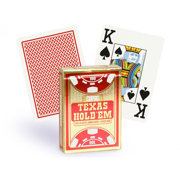 карты для покера Copag Texas Hold ‘Em Poker Jumbo Index красные