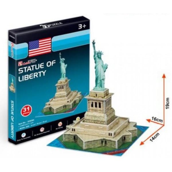 картонный 3d конструктор статуя свободы