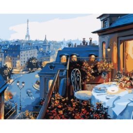 картина за номерами з видом на Париж